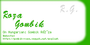 roza gombik business card